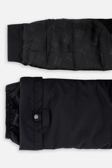 Deux par Deux boys PLAY snowsuit, all-black – sleeve and pant hem extensions for growing room