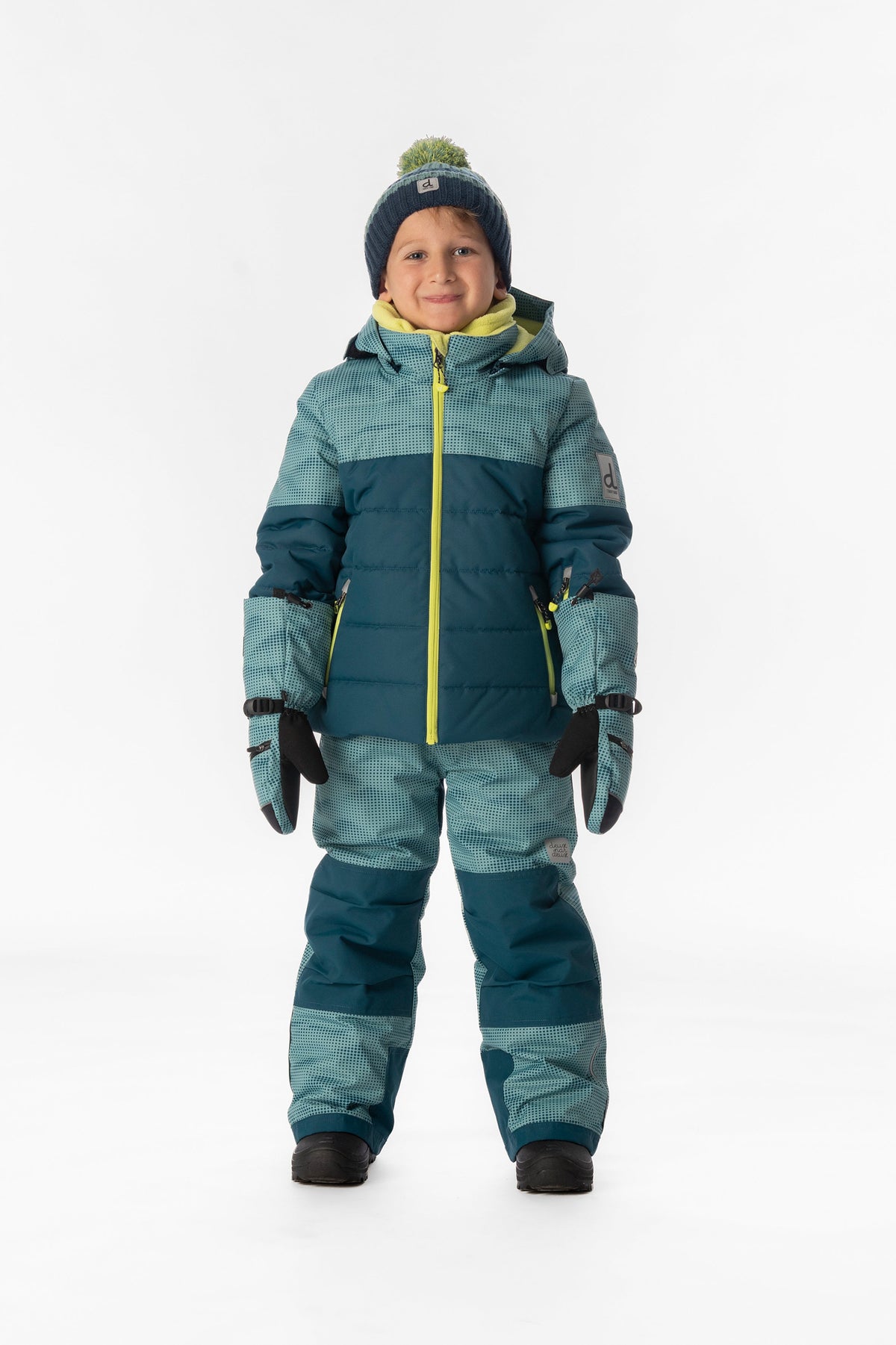 Deux par Deux Two Piece Play Snowsuit Greyish Blue And Navy With Greyish Blue Pants