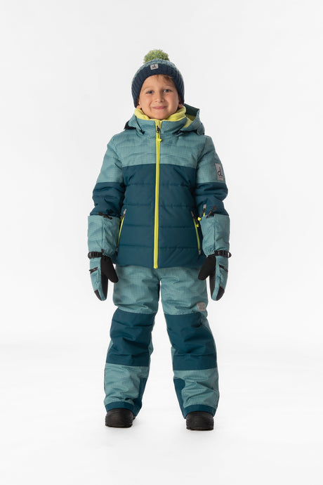 Deux par Deux Two Piece Play Snowsuit Greyish Blue And Navy With Greyish Blue Pants