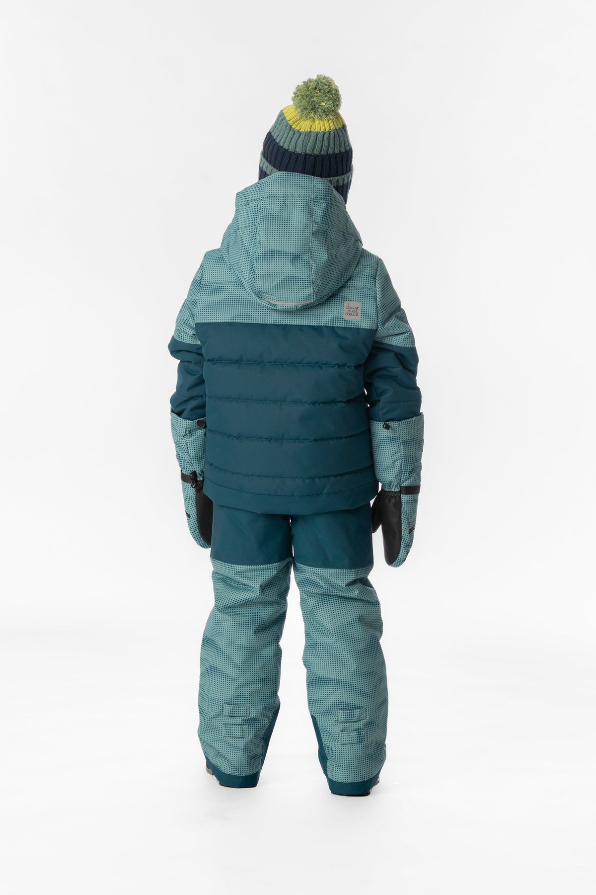 Deux par Deux Two Piece Play Snowsuit Greyish Blue And Navy With Greyish Blue Pants