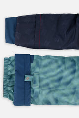 Deux par Deux Two Piece Play Snowsuit Greyish Blue And Navy With Greyish Blue Pants