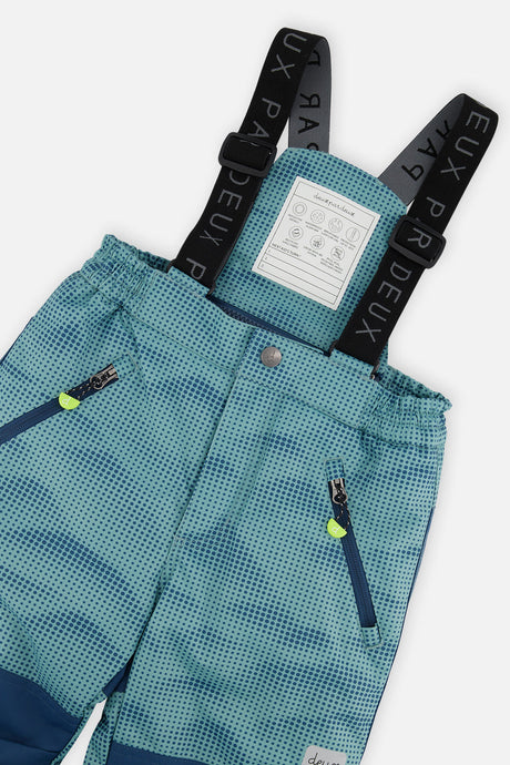 Deux par Deux Two Piece Play Snowsuit Greyish Blue And Navy With Greyish Blue Pants