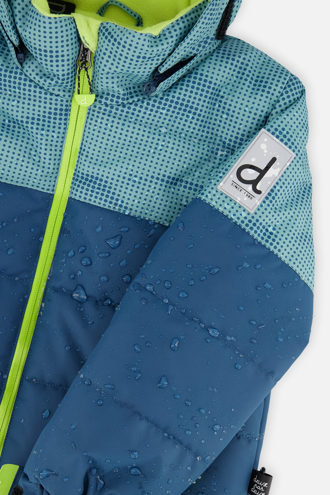 Deux par Deux Two Piece Play Snowsuit Greyish Blue And Navy With Greyish Blue Pants