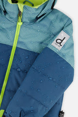 Deux par Deux Two Piece Play Snowsuit Greyish Blue And Navy With Greyish Blue Pants