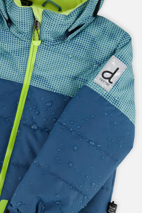 Deux par Deux Two Piece Play Snowsuit Greyish Blue And Navy With Greyish Blue Pants
