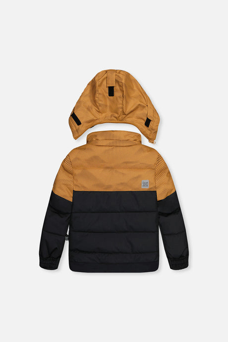 Boys Deux par Deux PLAY snowsuit with detachable hood and reflective details