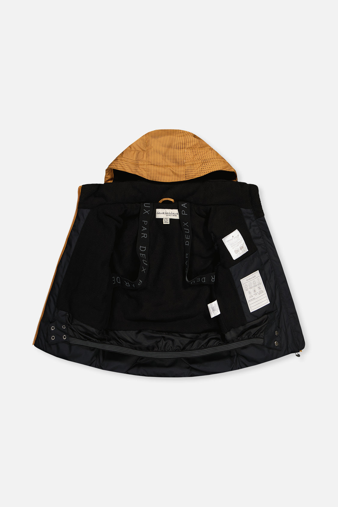 Brown boys snow pants with Cordura reinforced knees seat and hems