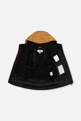 Brown boys snow pants with Cordura reinforced knees seat and hems