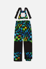 Deux par Deux Two Piece Play Snowsuit Black Colorblock With Green Yellow And Blue Checkerboard Pants