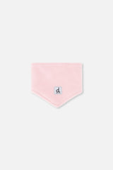 Light pink polar fleece neckwarmer included with the baby snowsuit