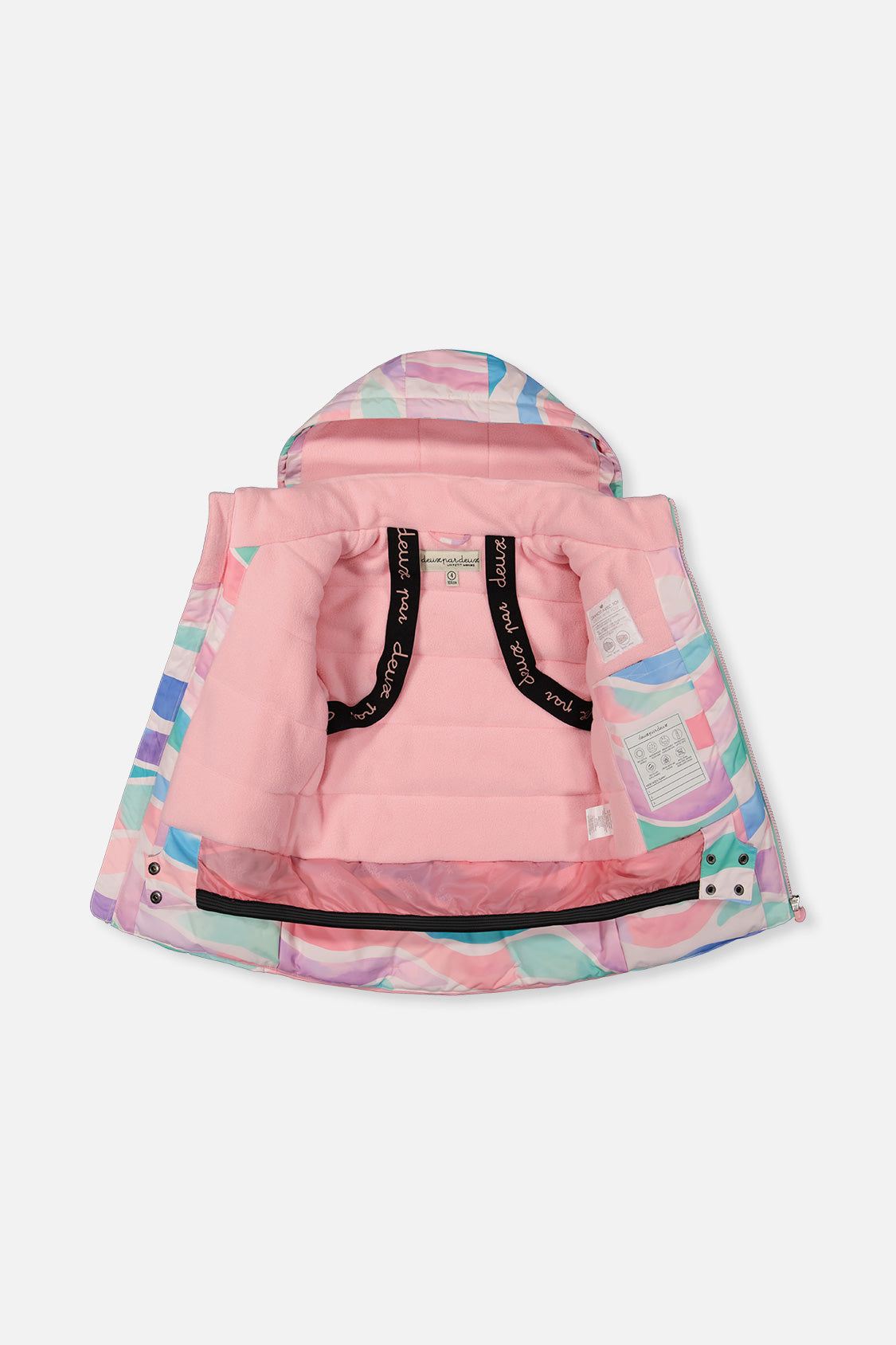 Deux par Deux printed winter snowsuit with Cordura reinforced snow pants