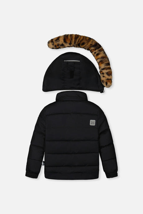 Deux par Deux black PLAY snowsuit jacket back view