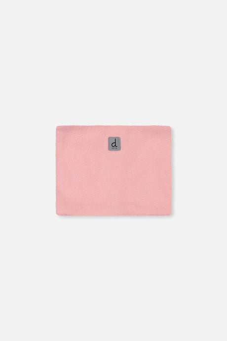 Pink polar fleece neckwarmer included with the PLAY snowsuit
