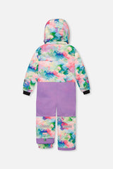 Deux par Deux multicolor diamond-print PLAY one-piece snowsuit alternate product view