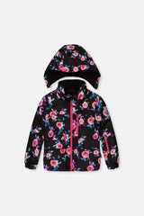 Deux par Deux black rose print and pink two-piece PLAY snowsuit alternate product view