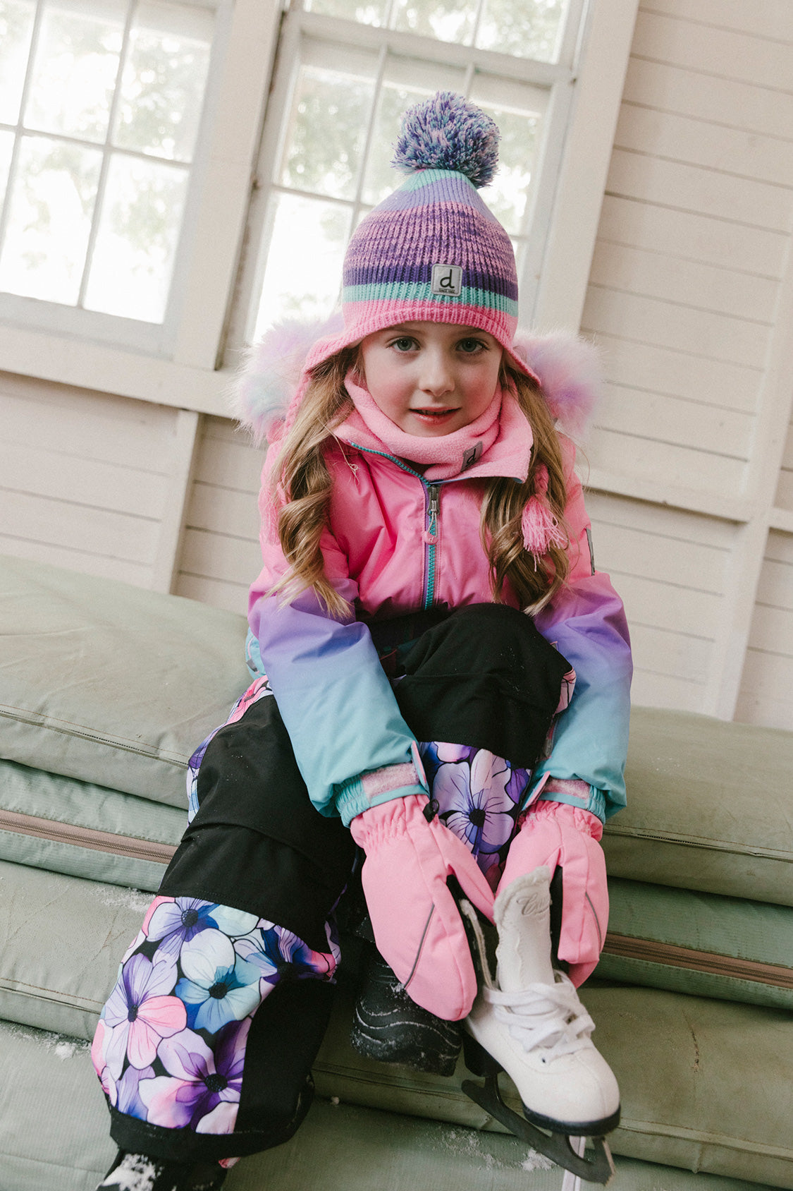 Two Piece Play Snowsuit Pink To Blue Gradient-2