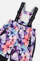 Deux par Deux pink-to-blue gradient PLAY snowsuit with floral pants, product photo 7