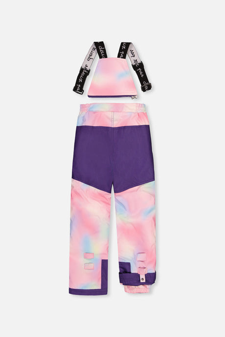 Deux par Deux Two Piece Play Snowsuit Purple Unicorn Print With Multicolored Pants