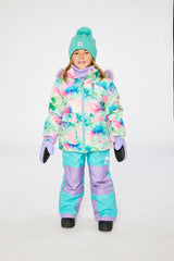 Girls Deux par Deux -30°C Play snowsuit in multicolor turquoise and purple