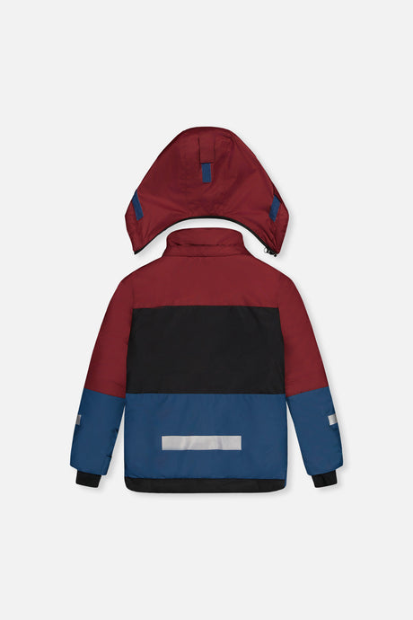 Two Piece Teknik Snowsuit Blue And Red Camouflage-4