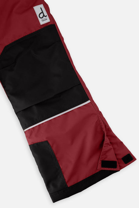 Deux par Deux TEKNIK two-piece snowsuit, black, beige and burgundy, alternate view 7