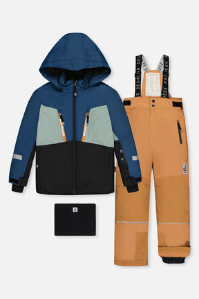 Deux par Deux TEKNIK two-piece snowsuit in Navy Blue — main product view