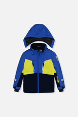 Deux par Deux TEKNIK two-piece snowsuit in Royal Blue and Yellow — alternate product view