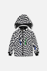 Deux par Deux TEKNIK two-piece snowsuit in White Checkered Print — alternate product view