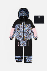 Kids One Piece Teknik Blue Leopard Print-0