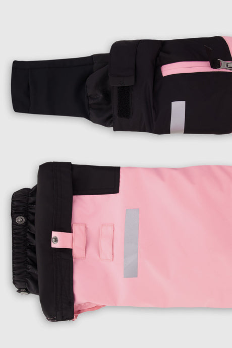 Deux par Deux pink Teknik two-piece snowsuit, detail view 9