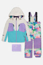 Deux par Deux TEKNIK two-piece snowsuit in Multicolored with A Diamond Pattern — main product view