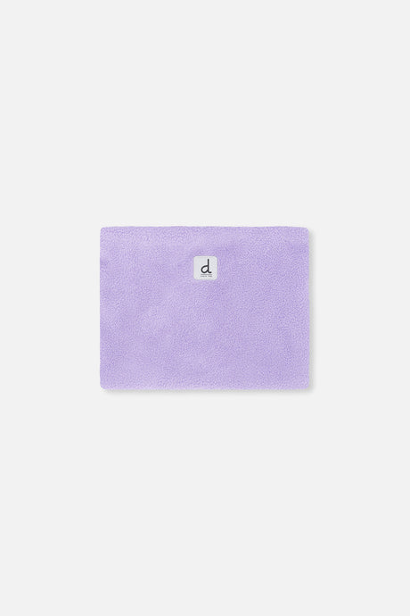 Lavender fleece neckwarmer included with the TEKNIK snowsuit