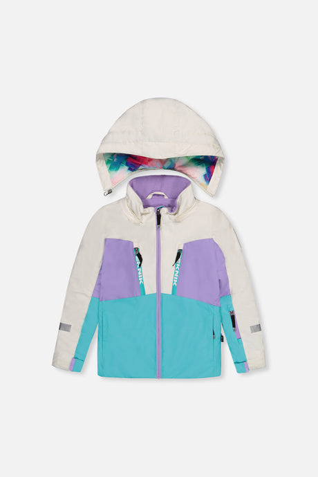 Deux par Deux TEKNIK two-piece snowsuit in Multicolored with A Diamond Pattern — alternate product view