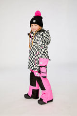 Deux par Deux girls 15K waterproof Teknik snowsuit with bright pink jacket and snow pants