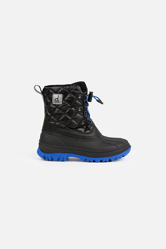 Quilted Winter Boots With Polar Fleece Lining Noir-2