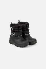 Rubberized Puffer Winter Boots Black-0