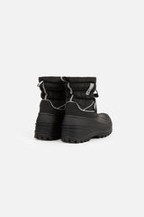 Rubberized Puffer Winter Boots Black-2