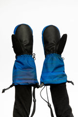 Teknik Winter Mittens Blue With Black Stripes-2