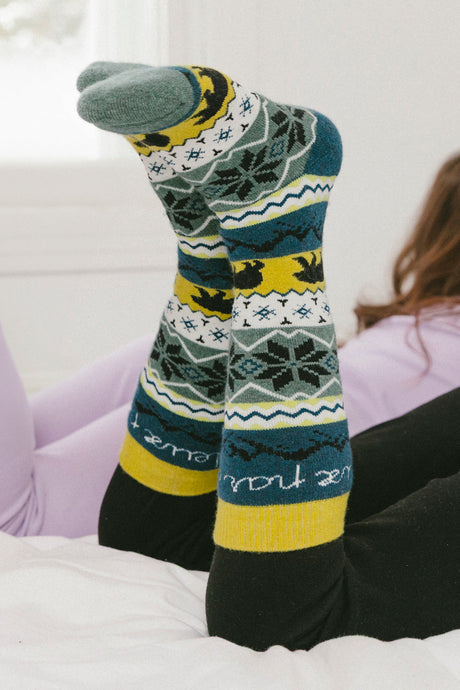 Ski Socks Navy Blue-2