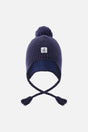 Winter Peruvian Knit Hat With Pompom Navy Blue-0