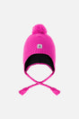 Winter Peruvian Knit Hat With Pompom Bright Pink-0