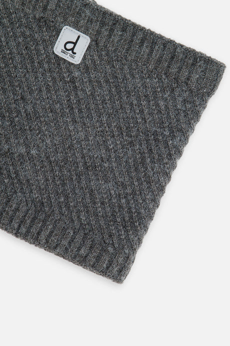 Winter Knit Neckwarmer Cool Dark Grey-3