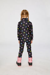 Two Piece Thermal Underwear Black Printed Gummy Bears-3