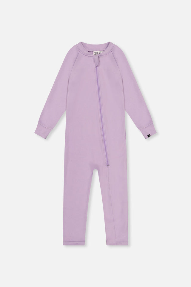 One Piece Thermal Underwear Lavender-0
