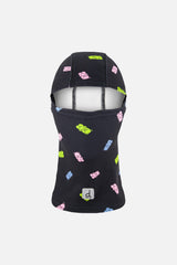 Brushed Jersey Balaclava Black Printed Gummy Bears-0