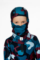 Brushed Jersey Balaclava Blue And Red Camouflage Print-1