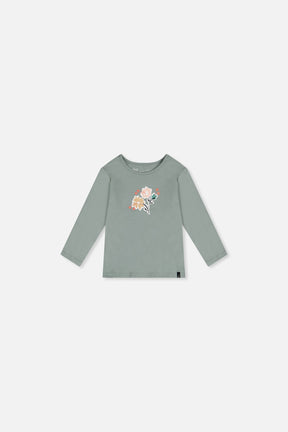 Baby Organic Cotton Long Sleeve T-Shirt Sage Green-0