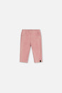 Baby Stretch Velour Treggings Pale Dusty Pink-0