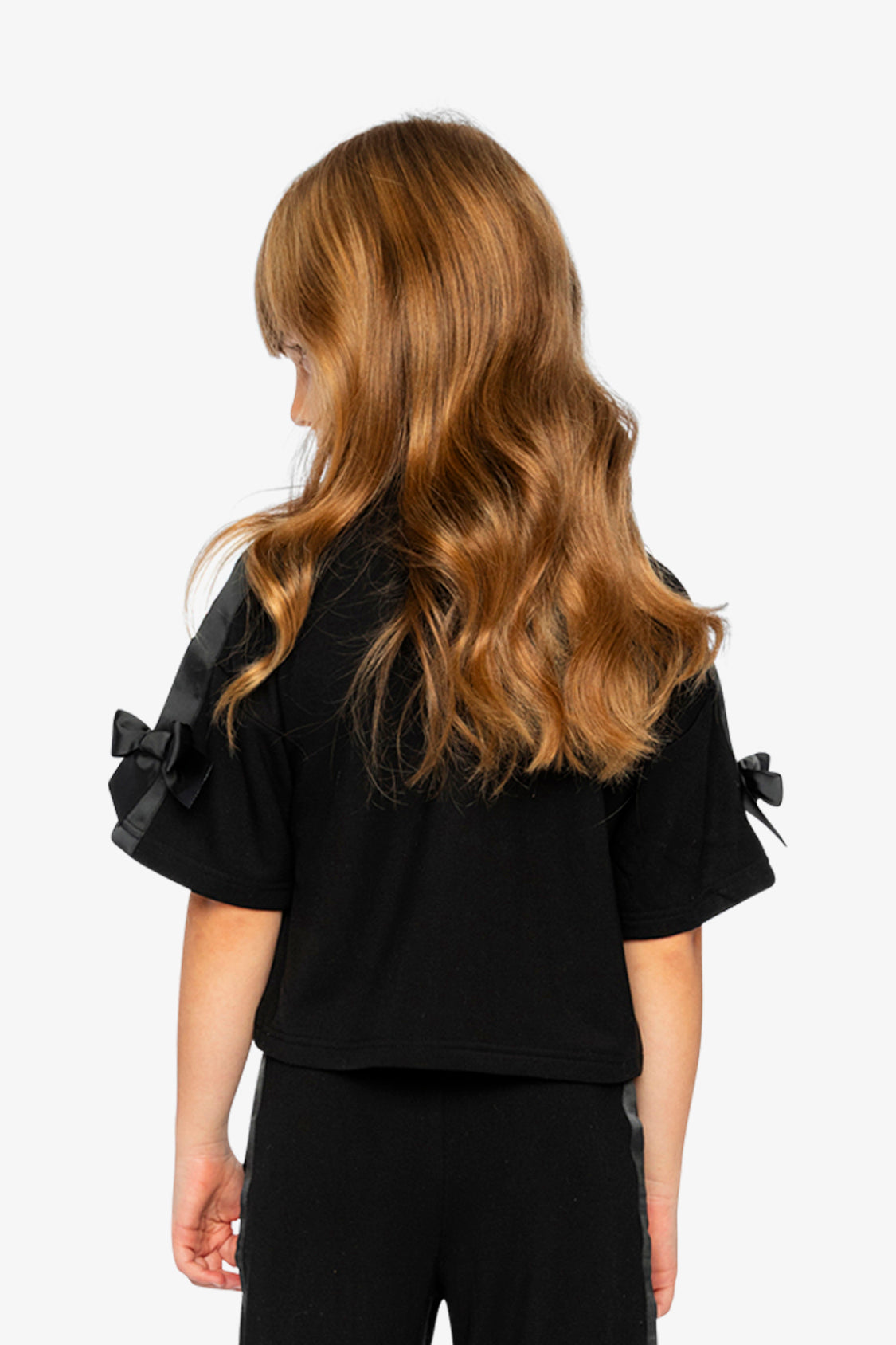 Lookbook: child wearing the black milano top by Deux par Deux, third image