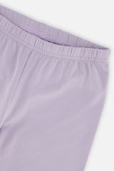 Deux par Deux girls' lavender organic cotton leggings, additional view